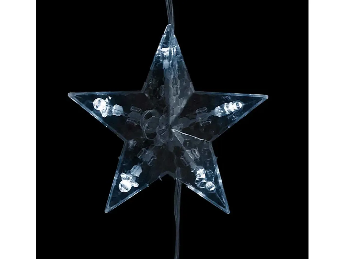 vidaxl Cortina de luces estrellas 200 LEDs frío 8 funciones Blanco Hot