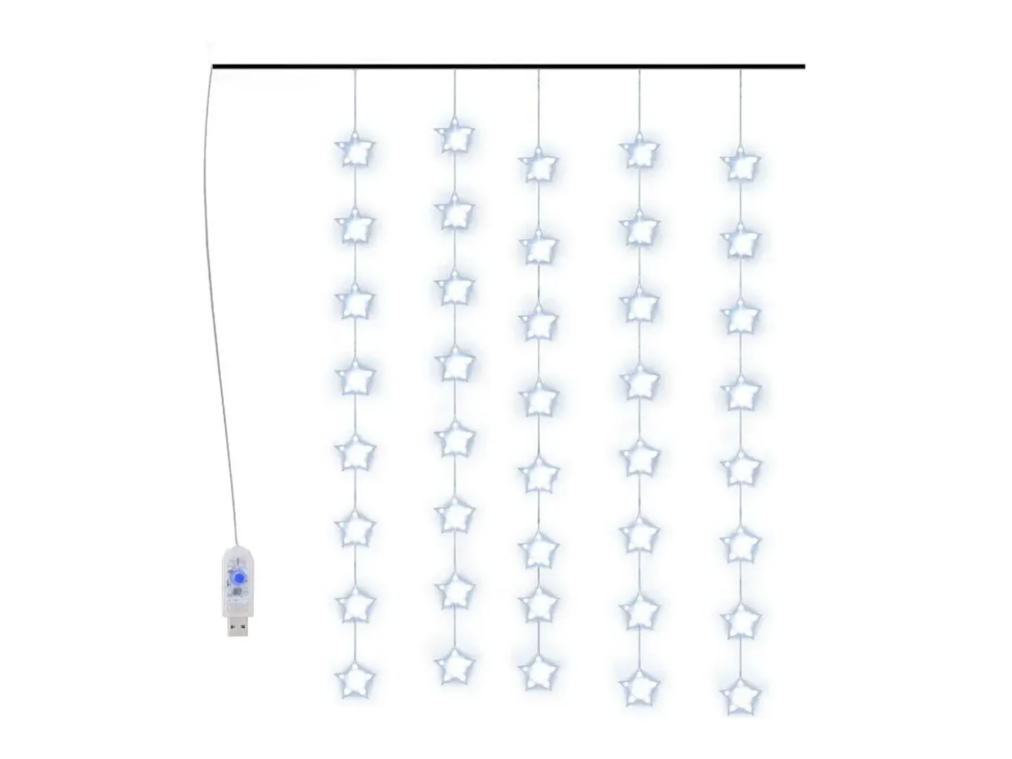 Sale vidaxl Cortina de luces estrellas 200 LEDs 8 funciones Azul
