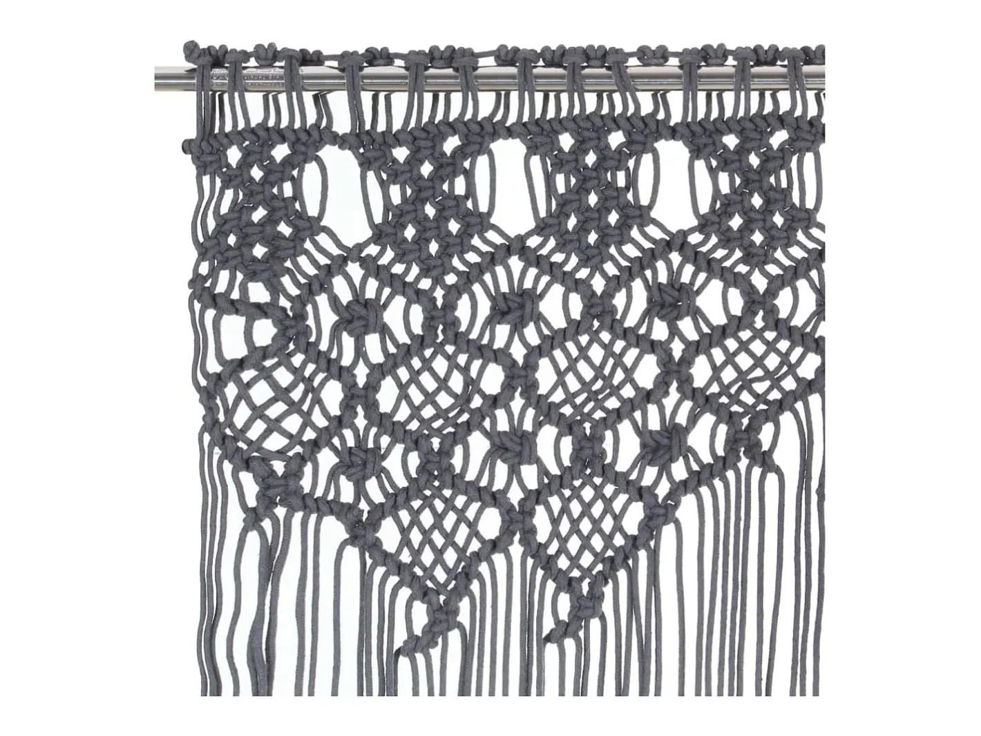 Ropa De Casa-Cortina de macramé algodón 140x240 cm ES508146 Gris antracita