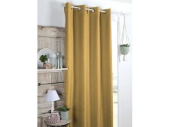 Online Cortina ocultante unida tramada 140 x 260 cm Mostaza