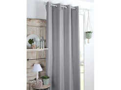 Ropa De Casa-Cortina ocultante unida tramada 140 x 260 cm Beige