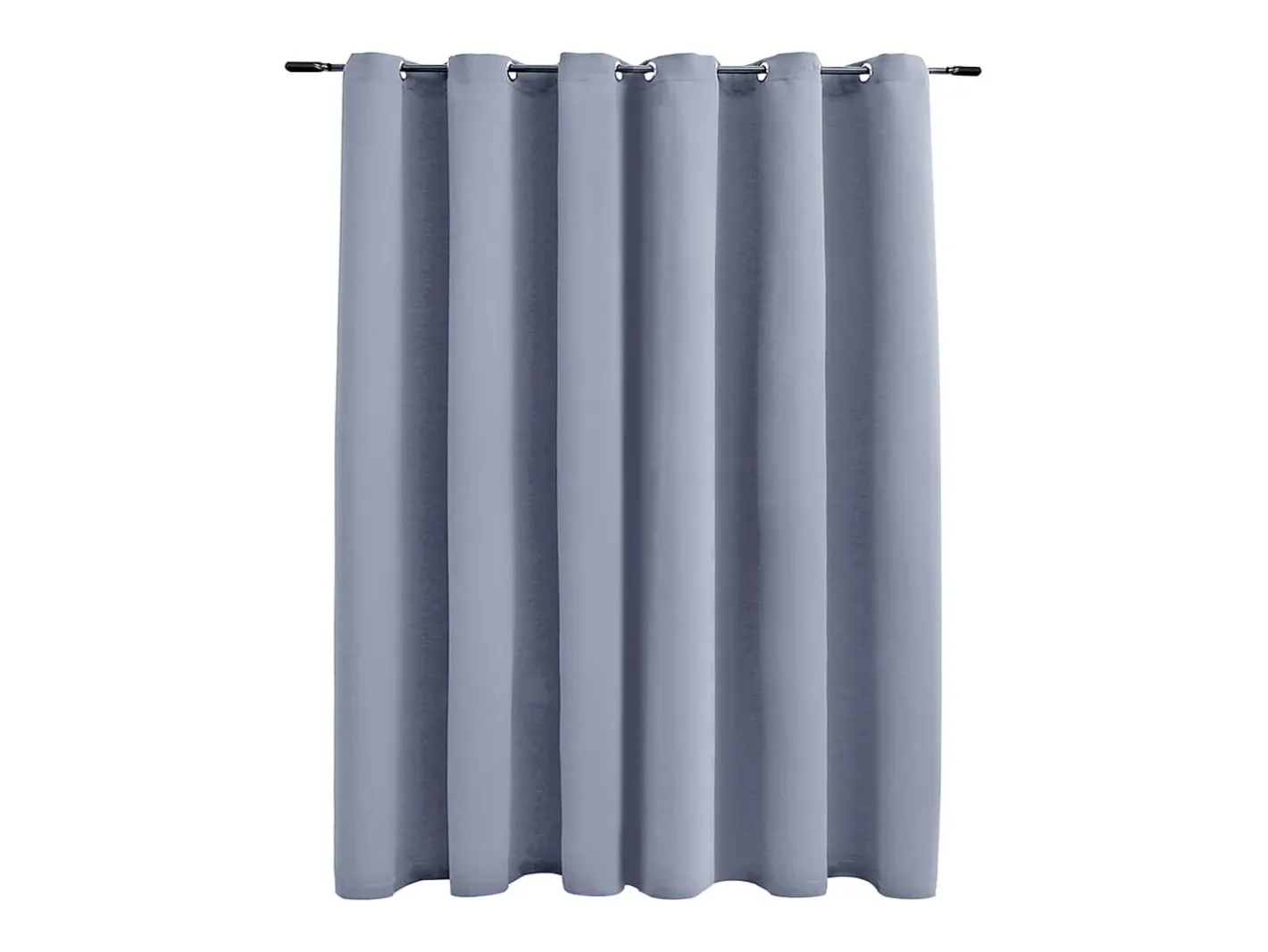 Ropa De Casa-Cortina opaca con anillas de metal 290x245 cm ES675171 Gris