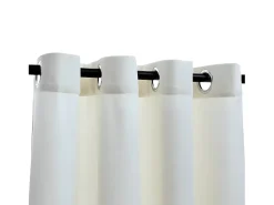 Online Cortina opaca con anillas de metal terciopelo 290x245 cm ES369518 Crema