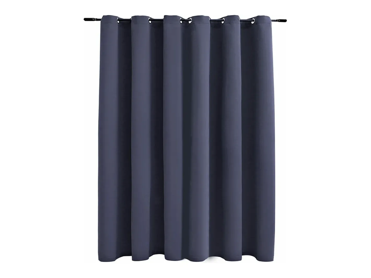 Ropa De Casa-Cortina opaca con anillas de metal 290x245 cm ES515943 Gris antracita