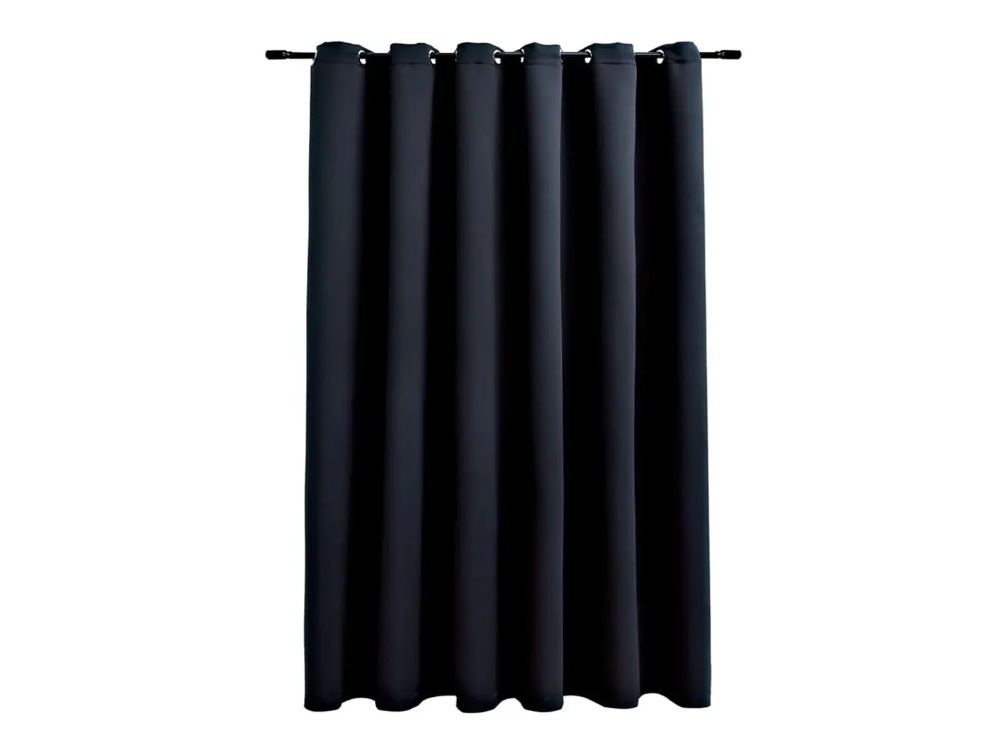 Ropa De Casa-Cortina opaca con anillas de metal 290x245 cm ES730953 Negro