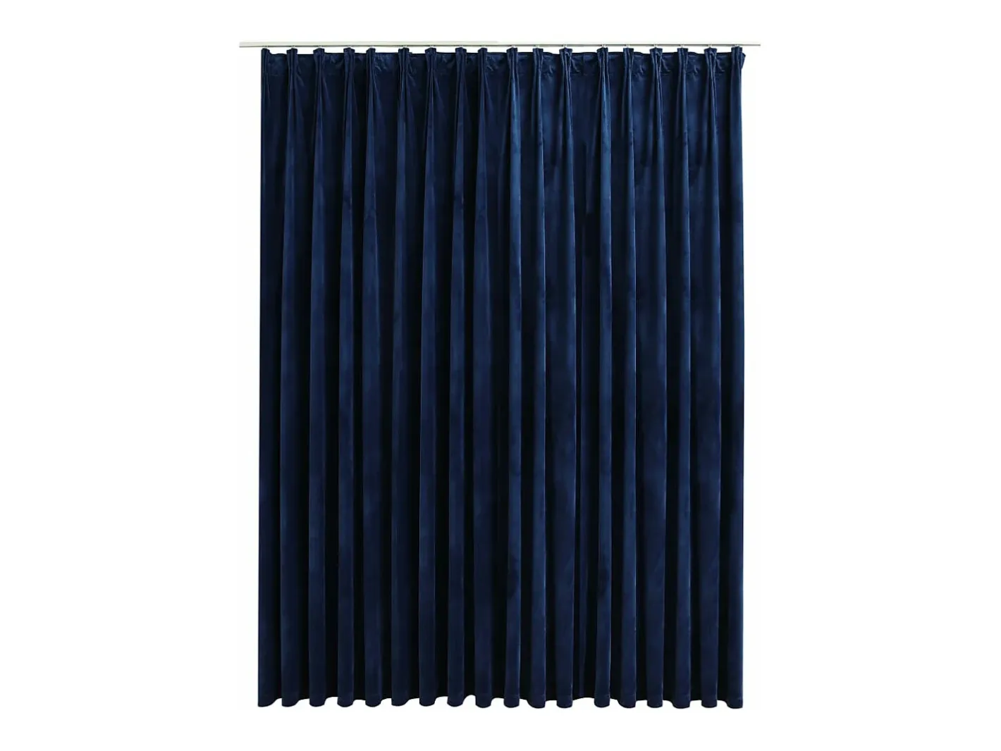 Ropa De Casa-Cortina opaca con ganchos terciopelo oscuro 290x245 cm ES489001 Azul