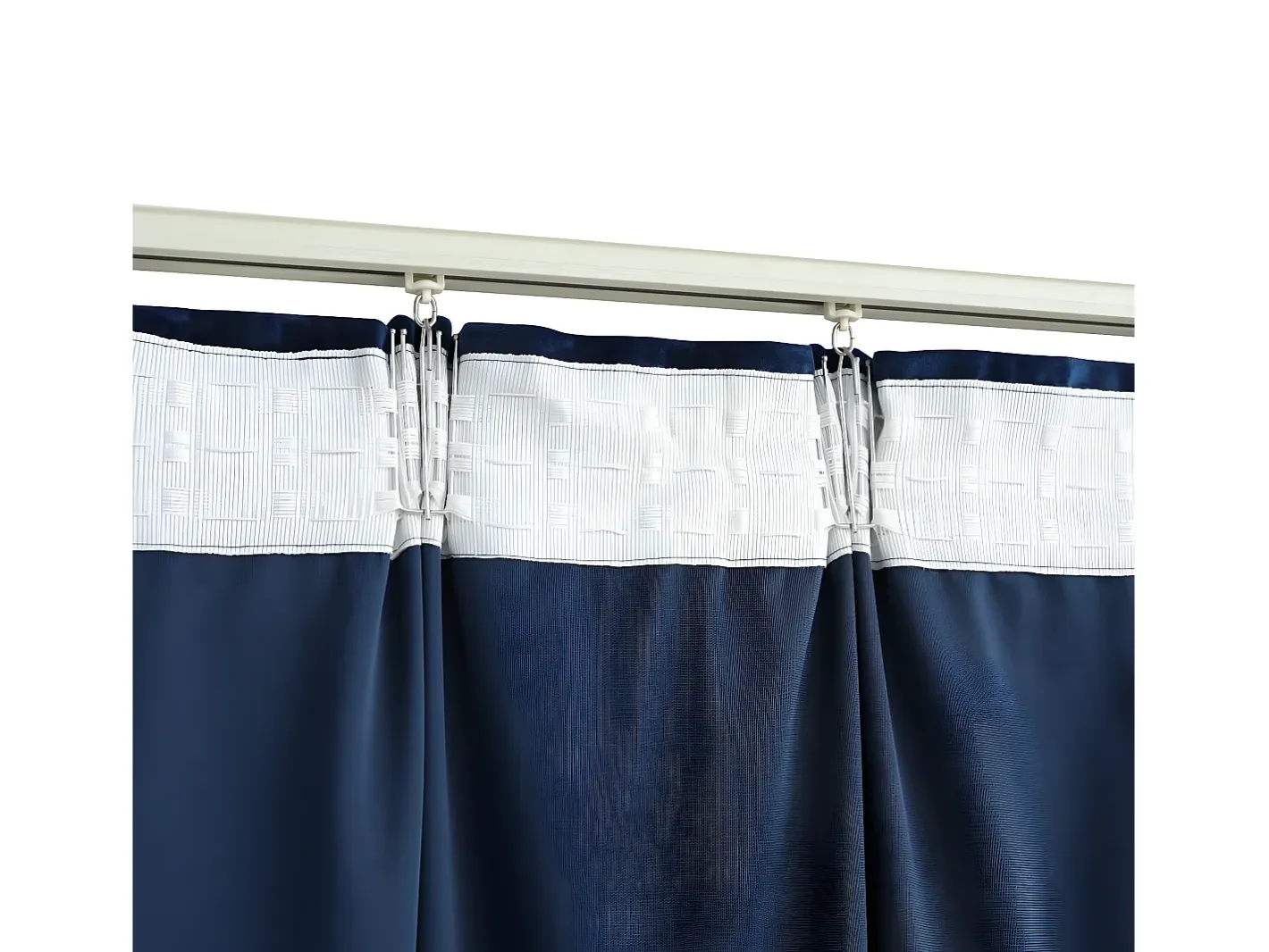 Ropa De Casa-Cortina opaca con ganchos terciopelo oscuro 290x245 cm ES489001 Azul