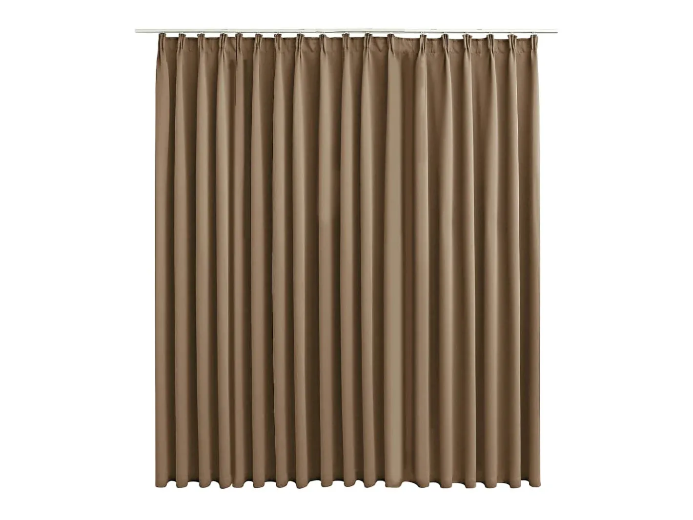 Clearance Cortina opaca con ganchos gris 290x245 cm ES498397 Topo