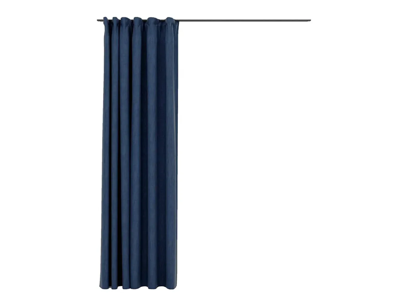 Cortina opaca con ganchos look de lino 290x245 cm ES482509 Azul Best