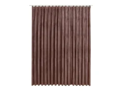 Ropa De Casa-Cortina opaca con ganchos terciopelo envejecido 290x245cm ES407385 Rosa
