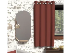 Soleil d'ocre Cortina opaca con ojales 135x180 cm ladrillo BOHEME, por Rojo Outlet