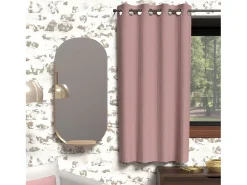 Soleil d'ocre Cortina opaca con ojales 135x180 cm BOHEME empolvado, de Rosa Sale