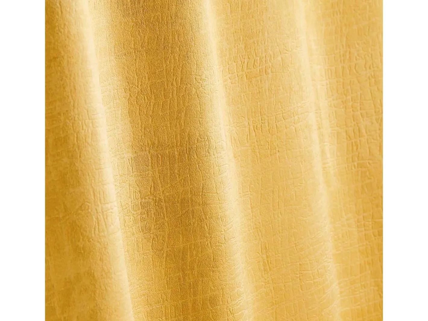Douceur d'intérieur Cortina opaca efecto terciopelo "piel" 140 x 240 cm Amarillo Discount