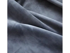 Cortina opaca y anillas de metal terciopelo antracita 290x245cm ES749493 Gris antracita