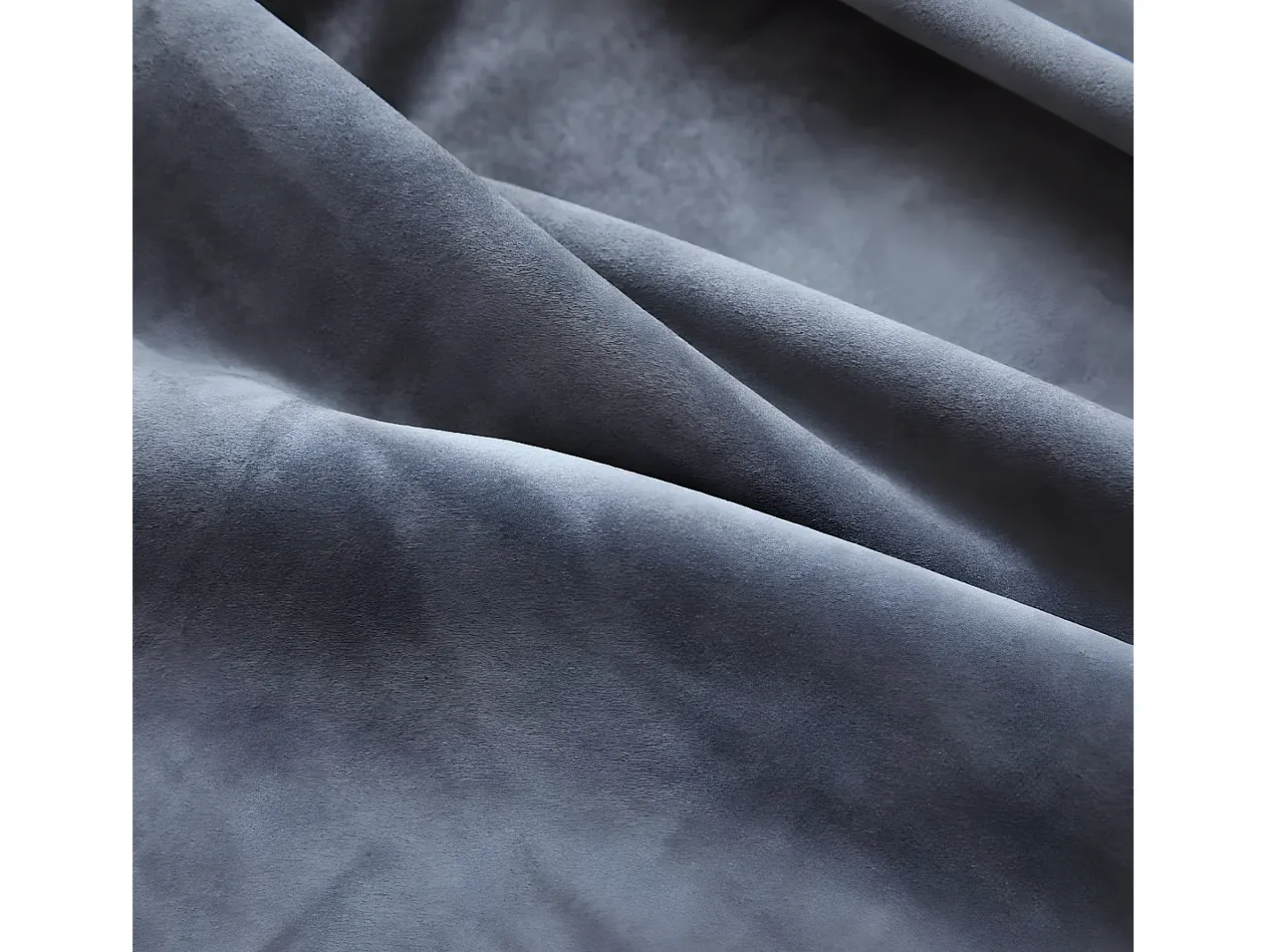 Cortina opaca y anillas de metal terciopelo antracita 290x245cm ES749493 Gris antracita