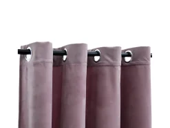 Cortina opaca y anillas metal terciopelo viejo 290x245cm ES545912 Rosa New