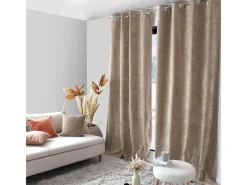 Sale DECOSTAR Cortina térmica de terciopelo con forro polar Marru00f3n