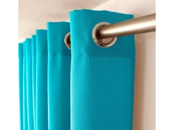 Clearance DECOSTAR Cortina unida con ollaos Azul turquesa