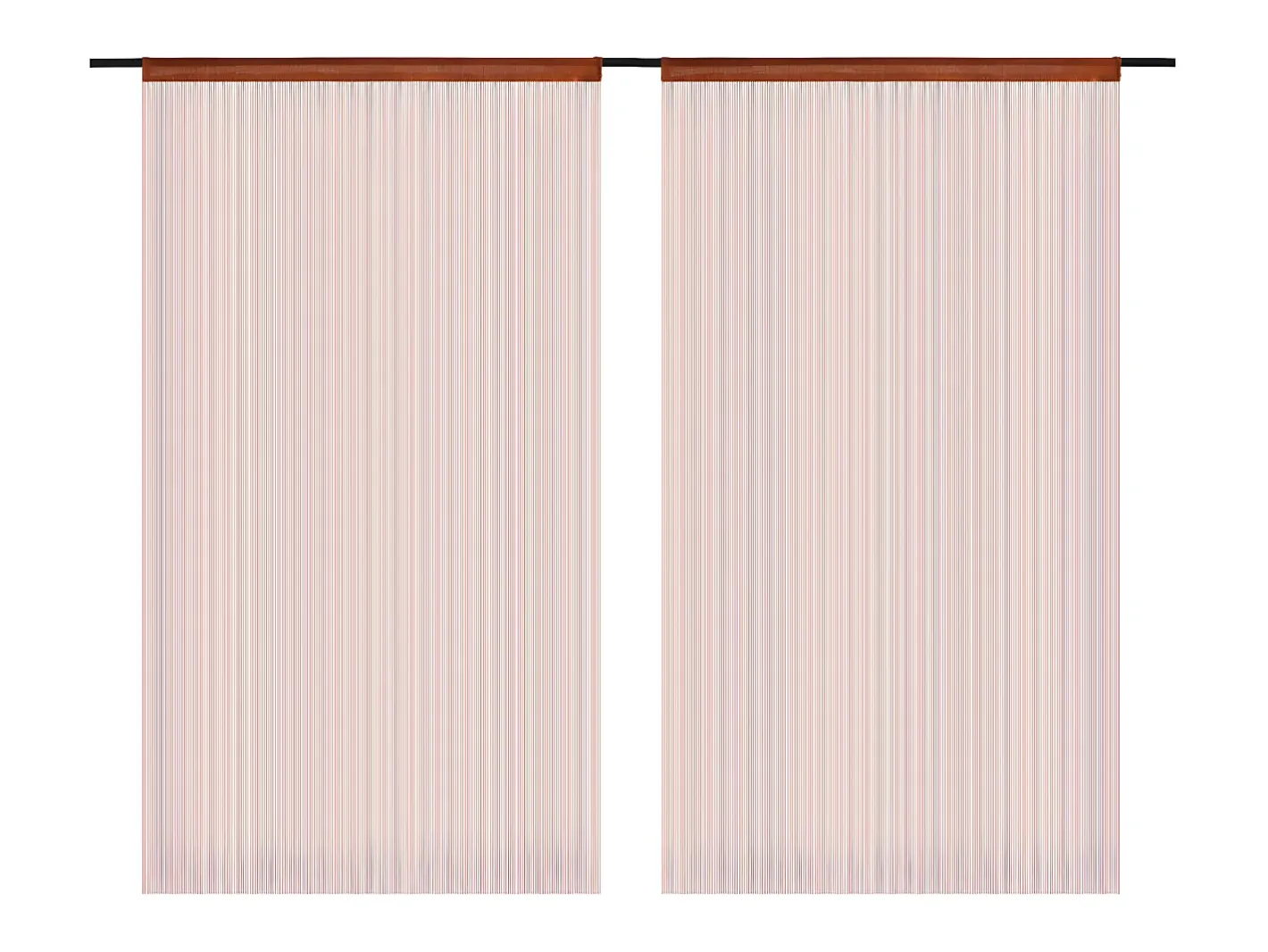 Ropa De Casa-Cortinas de flecos 2 piezas 100x250 cm marrón ES865698 Marru00f3n