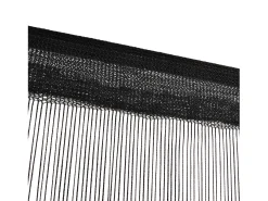 Ropa De Casa-Cortinas de flecos 2 piezas 100x250 cm negras ES239277 Negro