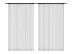Ropa De Casa-Cortinas de flecos 2 piezas 100x250 cm negras ES239277 Negro