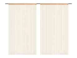 Ropa De Casa-Cortinas de flecos 2 piezas 100x250 cm ES606196 Beige