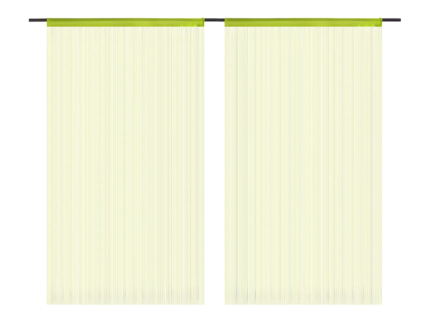 Cortinas de flecos 2 piezas 100x250 cm ES507250 Verde Best