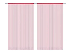 Ropa De Casa-Cortinas de flecos 2 piezas 140x250 cm burdeos ES787497 Rojo
