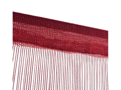 Ropa De Casa-Cortinas de flecos 2 piezas 140x250 cm burdeos ES787497 Rojo