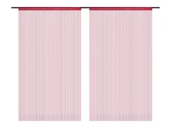 Cortinas de flecos 2 piezas 100x250 cm burdeos ES372746 Rojo Online