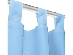 Cortinas de micro-raso con bucles 2 unidades 140x175cm turquesa ES583269 Azul Discount