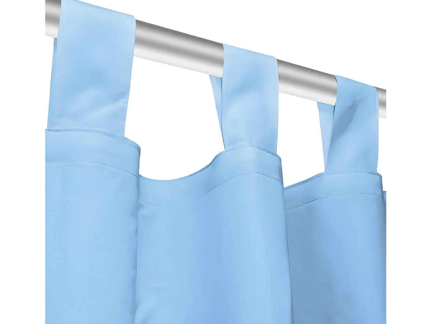 Cortinas de micro-raso con bucles 2 unidades 140x175cm turquesa ES583269 Azul Discount