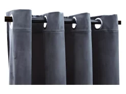 Ropa De Casa-Cortinas opacas anillas 2 uds terciopelo antracita 140x175 cm ES703996 Gris antracita