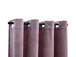 Ropa De Casa-Cortinas opacas anillas 2 uds terciopelo viejo 140x225 cm ES341340 Rosa