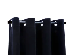 Ropa De Casa-Cortinas opacas con anillas 2 uds terciopelo 140x245 cm ES622416 Negro