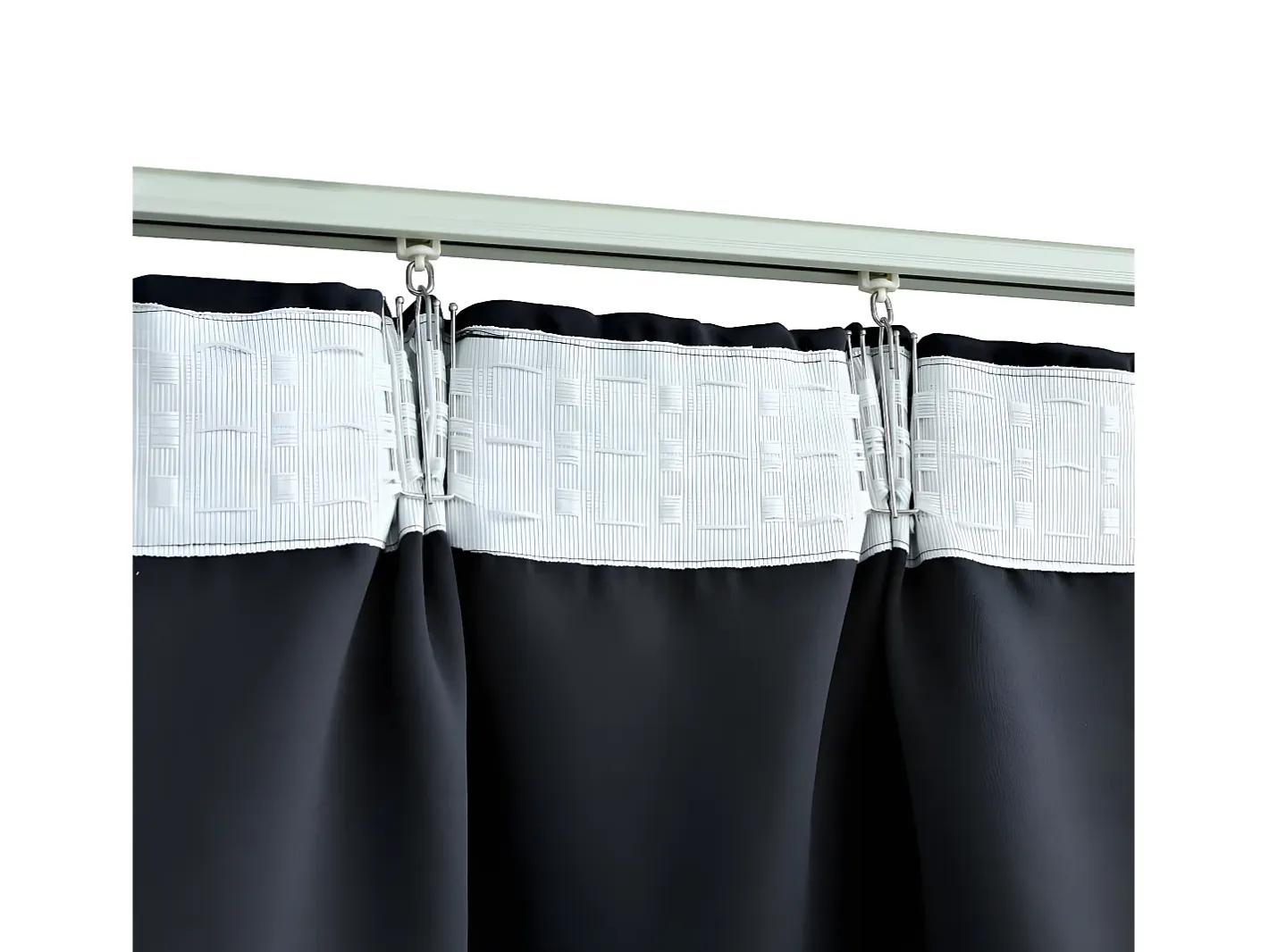 Ropa De Casa-Cortinas opacas con ganchos 2 piezas 140x245 cm ES408163 Gris antracita