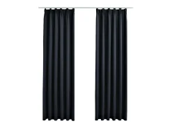 Ropa De Casa-Cortinas opacas con ganchos 2 piezas 140x225 cm ES718687 Gris antracita