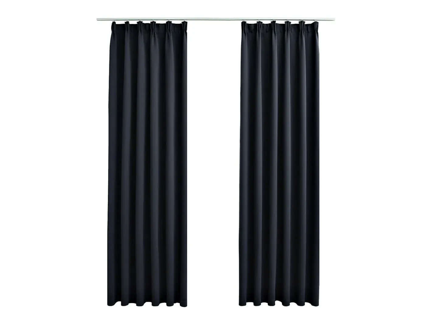 Ropa De Casa-Cortinas opacas con ganchos 2 piezas 140x225 cm ES718687 Gris antracita