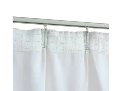 Cortinas opacas con ganchos 2 piezas crudo 140x225 cm ES813451 Blanco