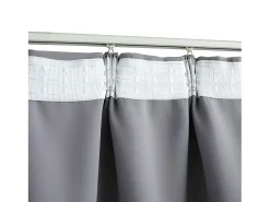 Cortinas opacas con ganchos 2 unidades 140x175 cm ES801075 Gris Hot