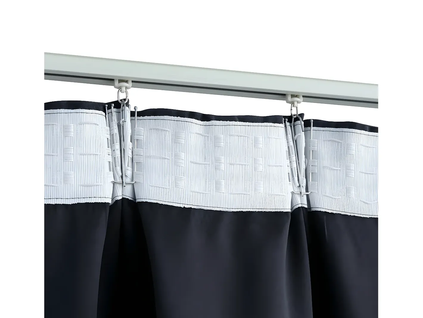 Ropa De Casa-Cortinas opacas con ganchos 2 piezas 140x255 cm ES214007 Gris antracita