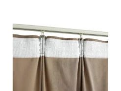 Cortinas opacas con ganchos 2 uds terciopelo 140x245 cm ES506460 Beige Outlet