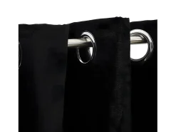Ropa De Casa-Cortinas opacas con ojales look de lino 2 pzas 140x225 cm ES369182 Negro