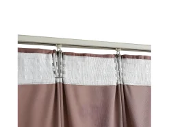 Cortinas opacas ganchos 2 pzas terciopelo viejo 140x245 cm ES665907 Rosa New