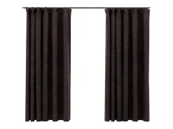 Best Cortinas opacas ganchos look de lino 2 pzs gris taupe 140x175cm ES125814 Topo
