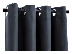 Hot Cortinas opacas y aros de metal 2 pzs 140x225 cm ES640254 Gris antracita