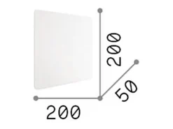 Ideal Lux Aplique Para Pared-COVER AP D20 CUADRADA , Apliques, Blanco