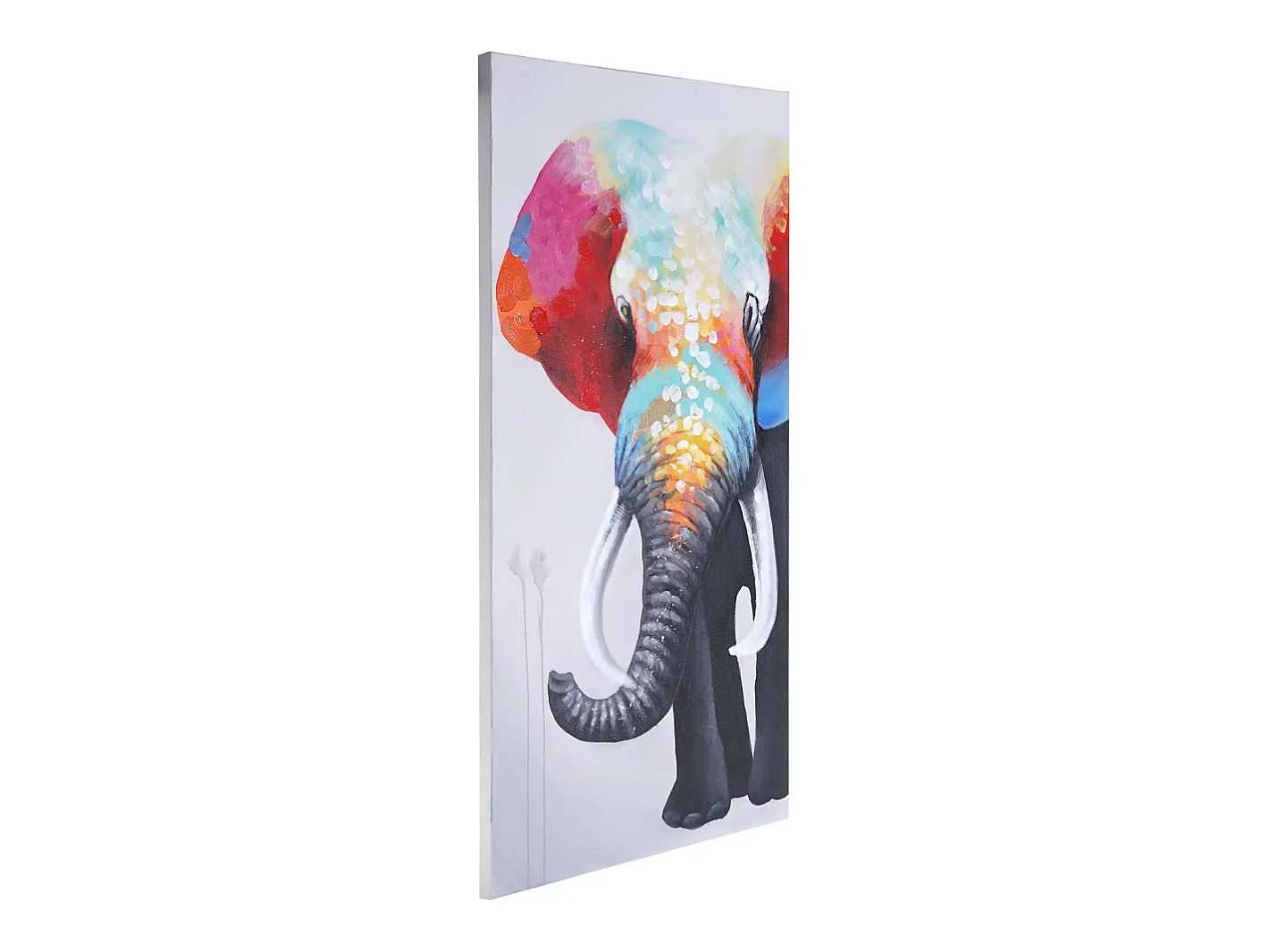 Clearance MCW Cuadro al óleo Elefante II pintado a mano Multicolor