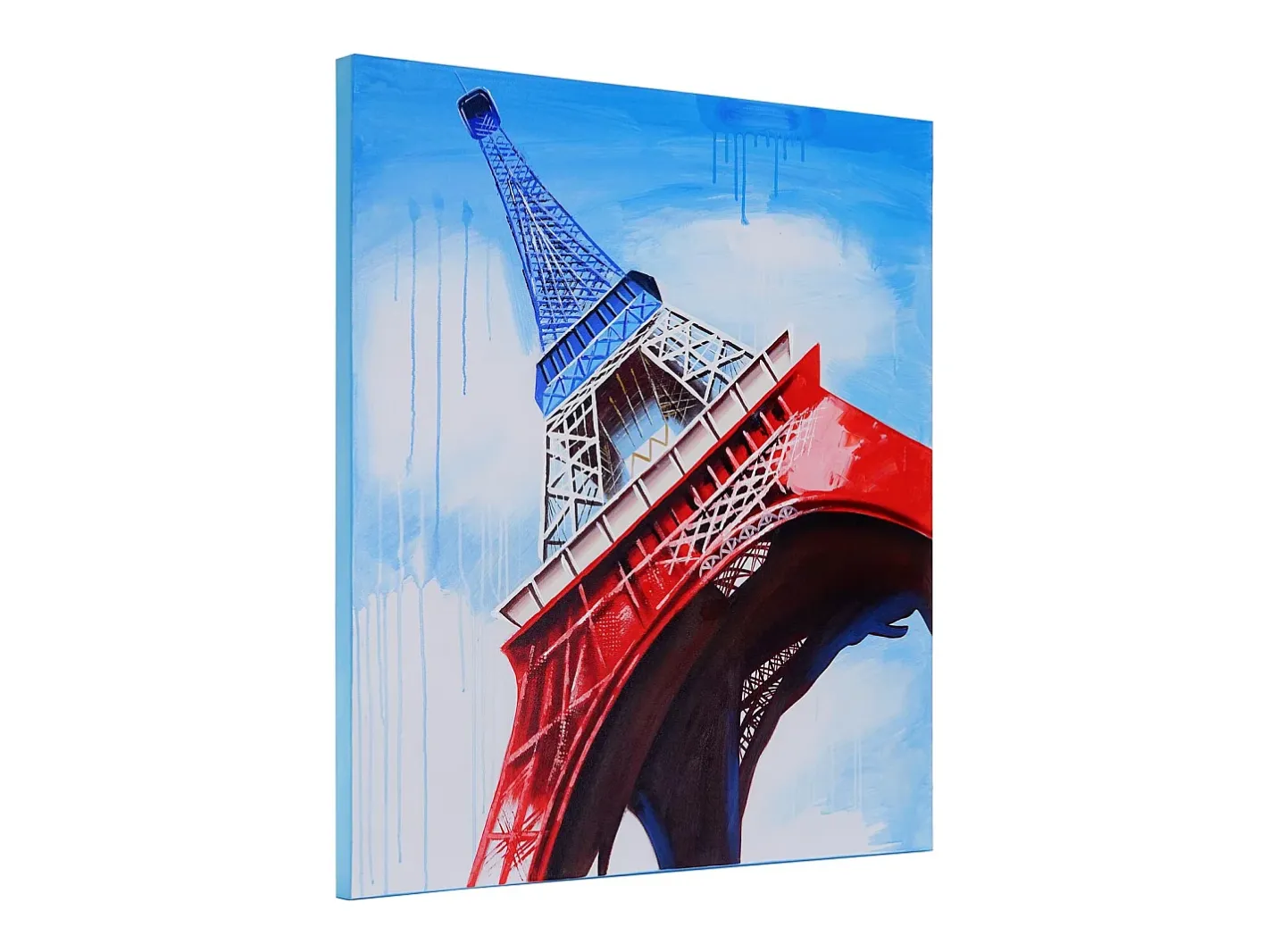 MCW Cuadro al óleo Torre Eiffel pintado a mano Multicolor Online