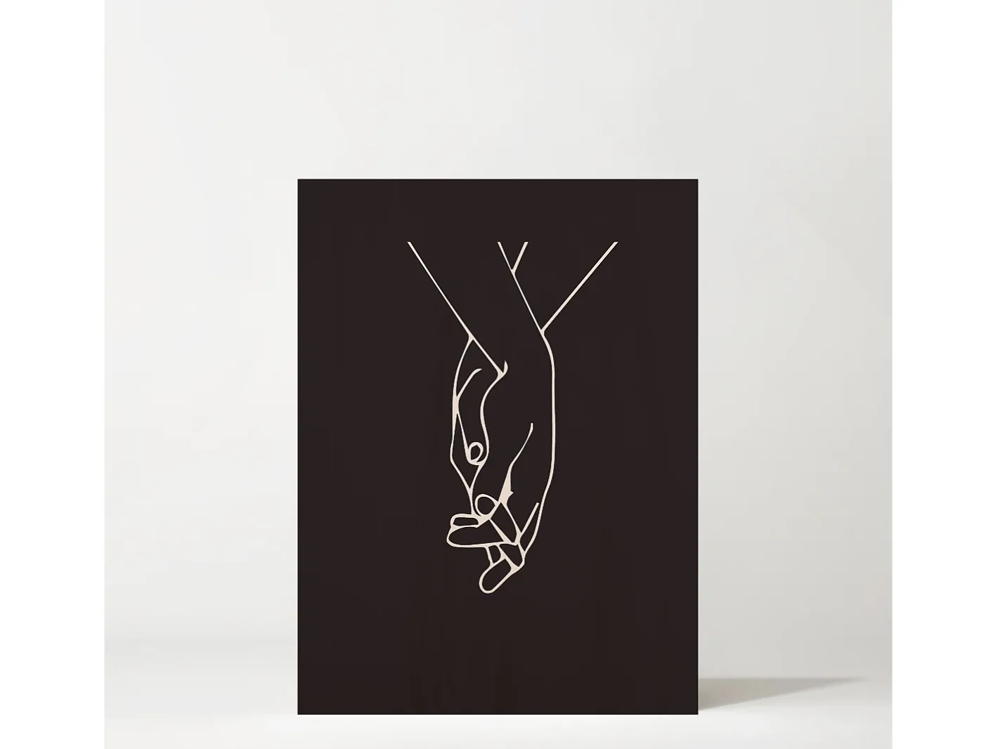 DECOWOOD Cuadro-Cuadro de madera Black Hands Negro